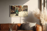 Paul Sinus Wandbild 120x80cm MotorrollerItalien Strasse Rom Stadt Szene Kunstmotiv Mediterrane Lebensart