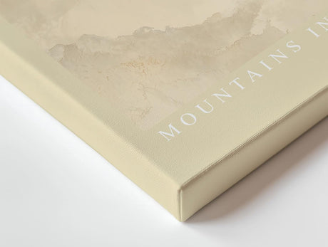 Paul Sinus Wandbild 120x80cm Mountains in Moving Mist asiatische Berglandschaft mit Nebel minimalistische Natur Kunst Poster für Wohnzimmer Schlafzimmer Büro