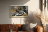 Paul Sinus Wandbild 120x80cm Mystisches Auge Hand Symbol Kunstmotiv Abstrakte spirituelle Illustration in Gold und Schwarz