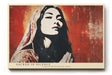 Paul Sinus Wandbild 120x80cm Mystisches Frauenportrait Moderne Kunst in Rot und Schwarz Spirituelle Darstellung