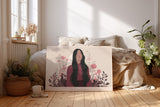 Paul Sinus Wandbild Natures Daughter stilvolles Naturmotiv mit Frau und floralen Elementen in sanften Rosatönen für harmonische Wohnräume mit femininer Note
