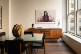 Paul Sinus Wandbild Natures Daughter stilvolles Naturmotiv mit Frau und floralen Elementen in sanften Rosatönen für harmonische Wohnräume mit femininer Note