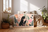 Paul Sinus Wandbild Natures Portrait stilvolles Porträt einer Frau in floraler Umgebung mit sanften Farben für moderne Wohnräume mit natürlicher Ästhetik