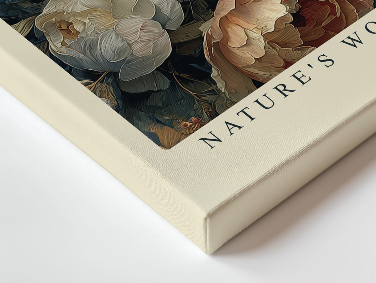 Paul Sinus Wandbild Nature’s Wolf in Blossoms kunstvolles Tiermotiv mit Wolf und floralen Elementen in zarter Harmonie