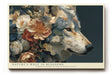 Paul Sinus Wandbild Nature’s Wolf in Blossoms kunstvolles Tiermotiv mit Wolf und floralen Elementen in zarter Harmonie