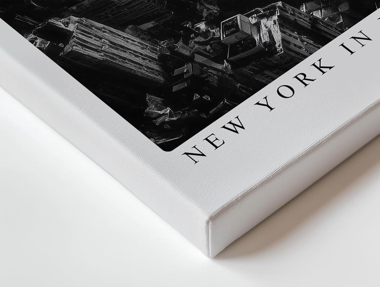 Paul Sinus Wandbild 120x80cm New York in Monochrome schwarz weiß Skyline Manhattan Stadt Fotokunst modernes Architektur Poster für Wohnzimmer Büro