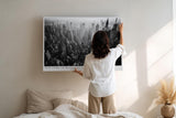 Paul Sinus Wandbild 120x80cm New York in Monochrome schwarz weiß Skyline Manhattan Stadt Fotokunst modernes Architektur Poster für Wohnzimmer Büro
