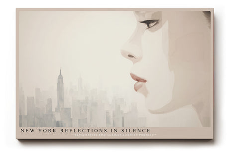 Paul Sinus Wandbild New York Reflections in Silence – Modernes Porträt mit Skyline von New York, Symbol für Großstadtenergie und stille Schönheit