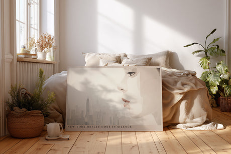 Paul Sinus Wandbild New York Reflections in Silence – Modernes Porträt mit Skyline von New York, Symbol für Großstadtenergie und stille Schönheit