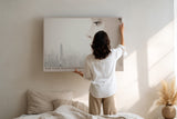 Paul Sinus Wandbild New York Reflections in Silence – Modernes Porträt mit Skyline von New York, Symbol für Großstadtenergie und stille Schönheit