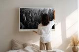 Paul Sinus Wandbild 120x80cm New York Skyline Schwarz Weiss Panorama moderne Stadt Architektur Wanddekoration Wohnzimmer Büro