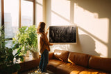 Paul Sinus Wandbild 120x80cm New York Skyline Schwarz Weiss Panorama moderne Stadt Architektur Wanddekoration Wohnzimmer Büro