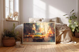 Paul Sinus Wandbild 120x80cm New York Taxi moderne Stadt Kunst impressionistische Metropole Wanddekoration Wohnzimmer Büro