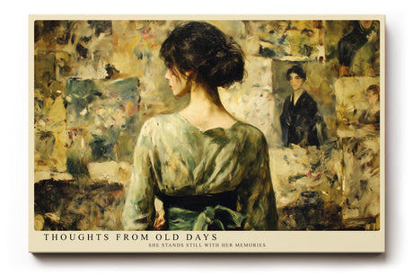 Paul Sinus Wandbild 120x80cm Nostalgisches Frauenportrait Klassische Kunst LeinWandbild 120x80cm Elegante Vintage Wanddekoration