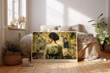 Paul Sinus Wandbild 120x80cm Nostalgisches Frauenportrait Klassische Kunst LeinWandbild 120x80cm Elegante Vintage Wanddekoration
