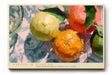 Paul Sinus Wandbild 120x80cm Obst Stillleben modern bunt impressionistische Malerei Kunstdruck grosses Kunstbild warme Wanddekoration fuer Wohnzimmer Kueche Esszimmer Büro