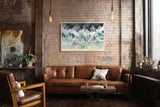 Paul Sinus Wandbild 120x80cm Ocean in Suspended Silence Luftaufnahme Wellen Meer Natur Kunst fuer Wohnzimmer Schlafzimmer und Büro