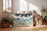 Paul Sinus Wandbild 120x80cm Ocean in Suspended Silence Luftaufnahme Wellen Meer Natur Kunst fuer Wohnzimmer Schlafzimmer und Büro