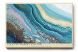 Paul Sinus Wandbild Ocean of Memory and Time Abstract Flow in Blue and Gold Harmony