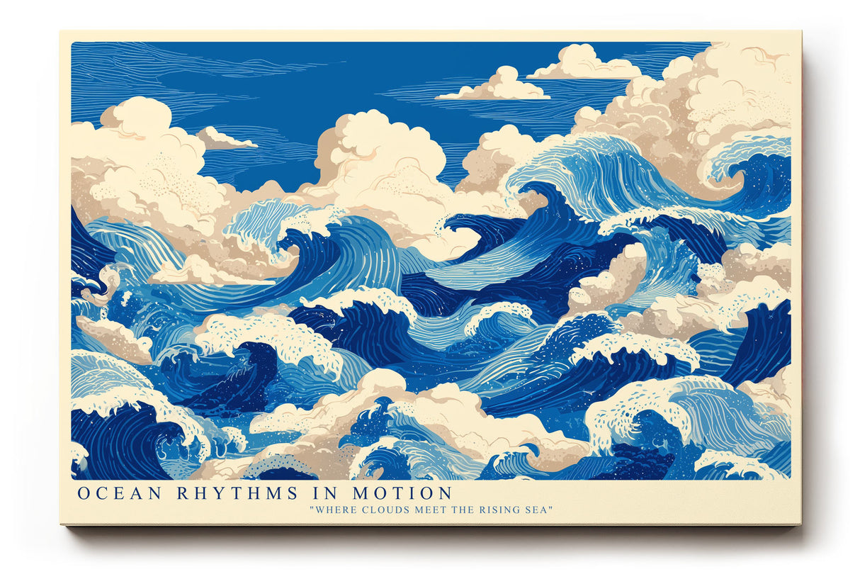 Paul Sinus Wandbild Ocean Rhythms in Motion – Kraftvolle Meereswellen in dynamischer Bewegung – Künstlerisches Wandbild mit Energie, Tiefe und maritimer Harmonie.