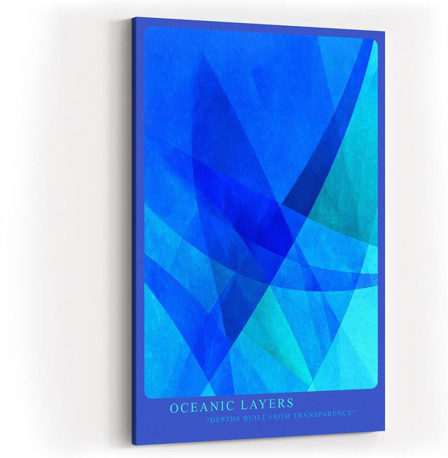 Paul Sinus Wandbild in 40x60cm Oceanic Layers – Abstrakte Tiefen in Blau für moderne Raumgestaltung