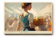 Paul Sinus Wandbild 120x80cm Oktoberfest Szene mit Kellnerin und Bierkrug Traditionelle Festkunst in warmen Farben fuer Wohnraum und Gastronomie