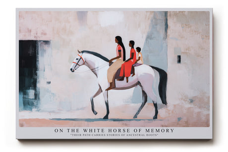 Paul Sinus Wandbild On the White Horse of Memory – Zeitlose Eleganz und kulturelle Symbolik in moderner Komposition