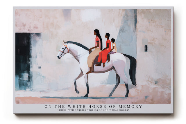 Paul Sinus Wandbild On the White Horse of Memory – Zeitlose Eleganz und kulturelle Symbolik in moderner Komposition
