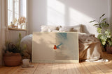 Paul Sinus Wandbild 120x80cm One Path Through Sand Wüstenlandschaft mit Fußspuren minimalistische Natur Fotokunst Poster für Wohnzimmer Büro