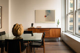 Paul Sinus Wandbild 120x80cm One Path Through Sand Wüstenlandschaft mit Fußspuren minimalistische Natur Fotokunst Poster für Wohnzimmer Büro