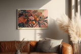 Paul Sinus Wandbild 120x80cm Orangenbaum mit Blueten und Fruechten Botanische Kunst in warmen Naturfarben