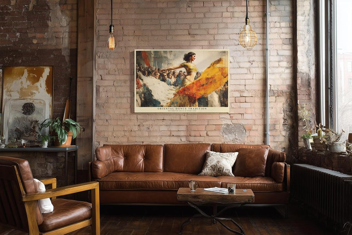 Paul Sinus Wandbild 120x80cm Orientalischer Tanz auf dem Platz – Ausdrucksstarke Szene voller Bewegung und Tradition