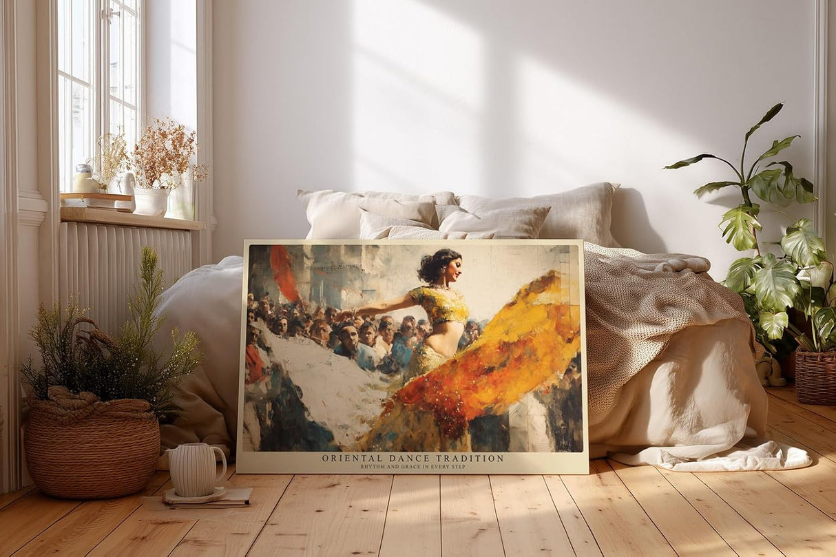 Paul Sinus Wandbild 120x80cm Orientalischer Tanz auf dem Platz – Ausdrucksstarke Szene voller Bewegung und Tradition