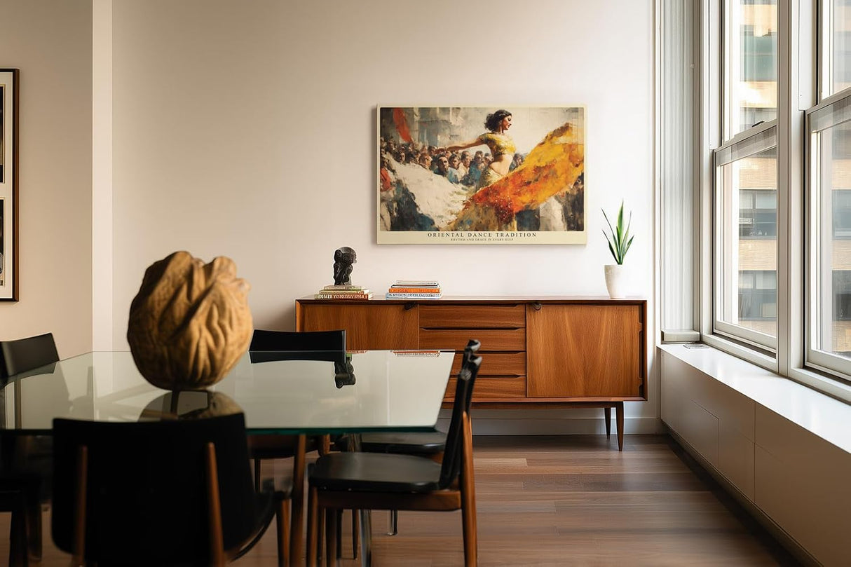 Paul Sinus Wandbild 120x80cm Orientalischer Tanz auf dem Platz – Ausdrucksstarke Szene voller Bewegung und Tradition