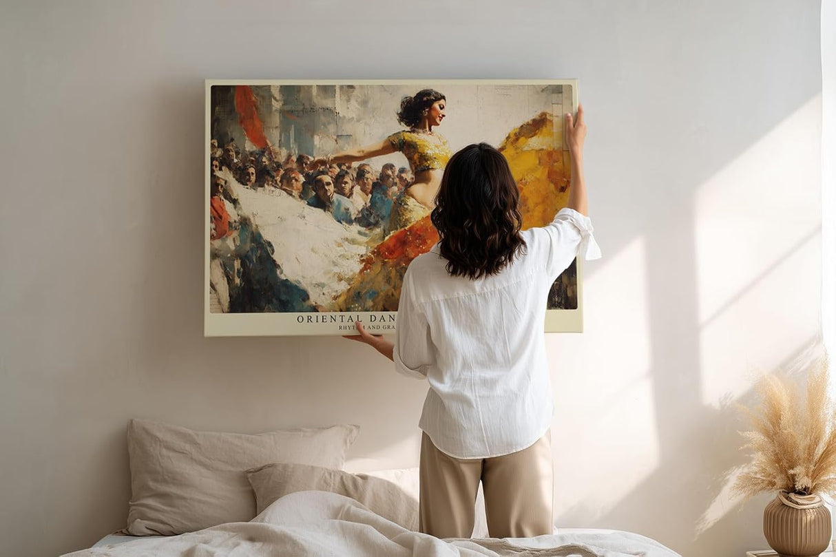 Paul Sinus Wandbild 120x80cm Orientalischer Tanz auf dem Platz – Ausdrucksstarke Szene voller Bewegung und Tradition