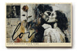 Paul Sinus Wandbild 120x80cm Paar Liebe Vintage Collage Romantische Kunstszene mit Rose und Schriftmotiv
