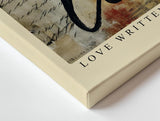 Paul Sinus Wandbild 120x80cm Paar Liebe Vintage Collage Romantische Kunstszene mit Rose und Schriftmotiv