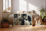 Paul Sinus Wandbild 120x80cm Paar Liebe Vintage Collage Romantische Kunstszene mit Rose und Schriftmotiv