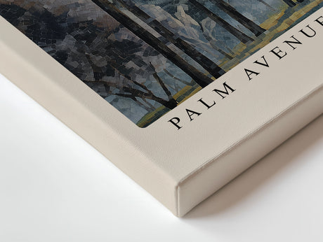 Paul Sinus Wandbild Palm Avenue to the Horizon Tall Trees Frame the View of Distant Peaks
