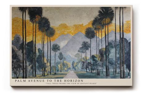 Paul Sinus Wandbild Palm Avenue to the Horizon Tall Trees Frame the View of Distant Peaks