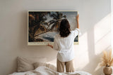 Paul Sinus Wandbild 120x80cm Palms Above the Surf tropischer Strand mit Palmen und Meer Natur Landschaft Poster für Wohnzimmer Schlafzimmer