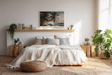 Paul Sinus Wandbild 120x80cm Palms Above the Surf tropischer Strand mit Palmen und Meer Natur Landschaft Poster für Wohnzimmer Schlafzimmer