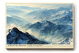 Paul Sinus Wandbild 120x80cm Panorama Berglandschaft ueber den Wolken Atmosphaerische Naturkunst in sanften Blau und Grautoenen