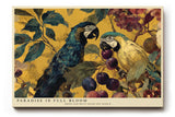 Paul Sinus Wandbild 120x80cm Papageien im Tropischen Garten Farbenfrohe Exotische Vogelkunst mit Früchten Natur Wanddekoration