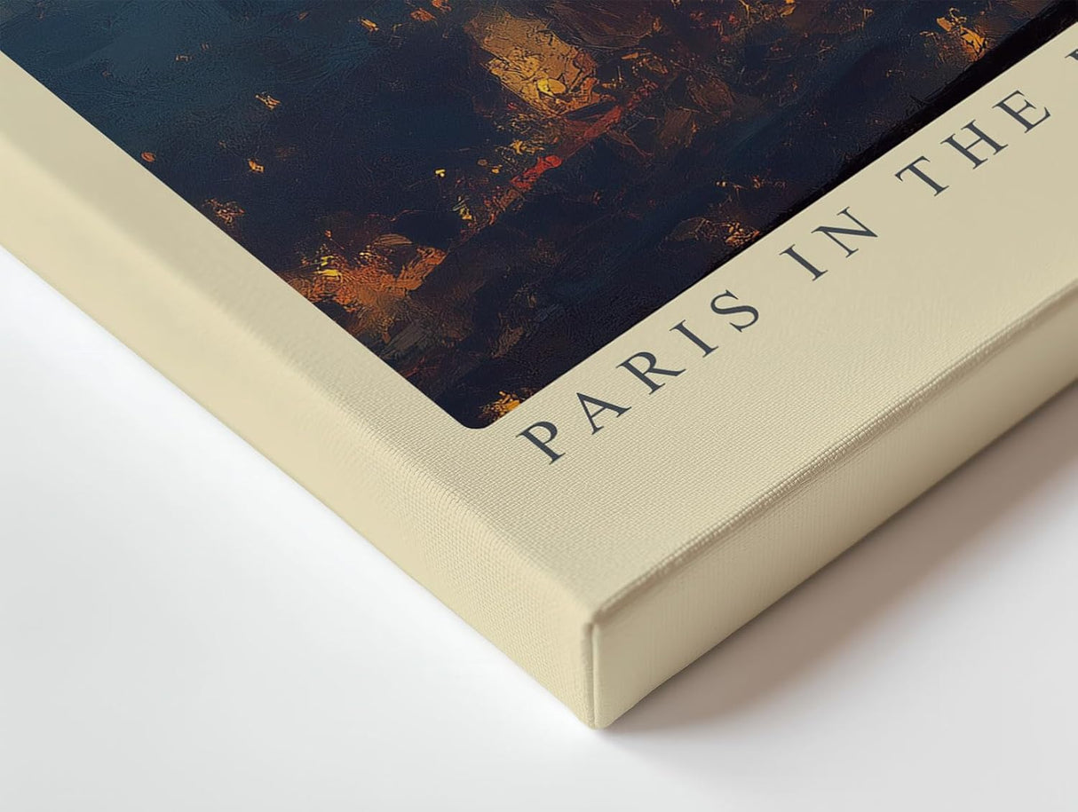 Paul Sinus Wandbild 120x80cm Paris Eiffelturm Abendlicht romantische Stadt Fotokunst goldene Lichter modernes Stadtbild Wanddekoration fuer Wohnzimmer Büro