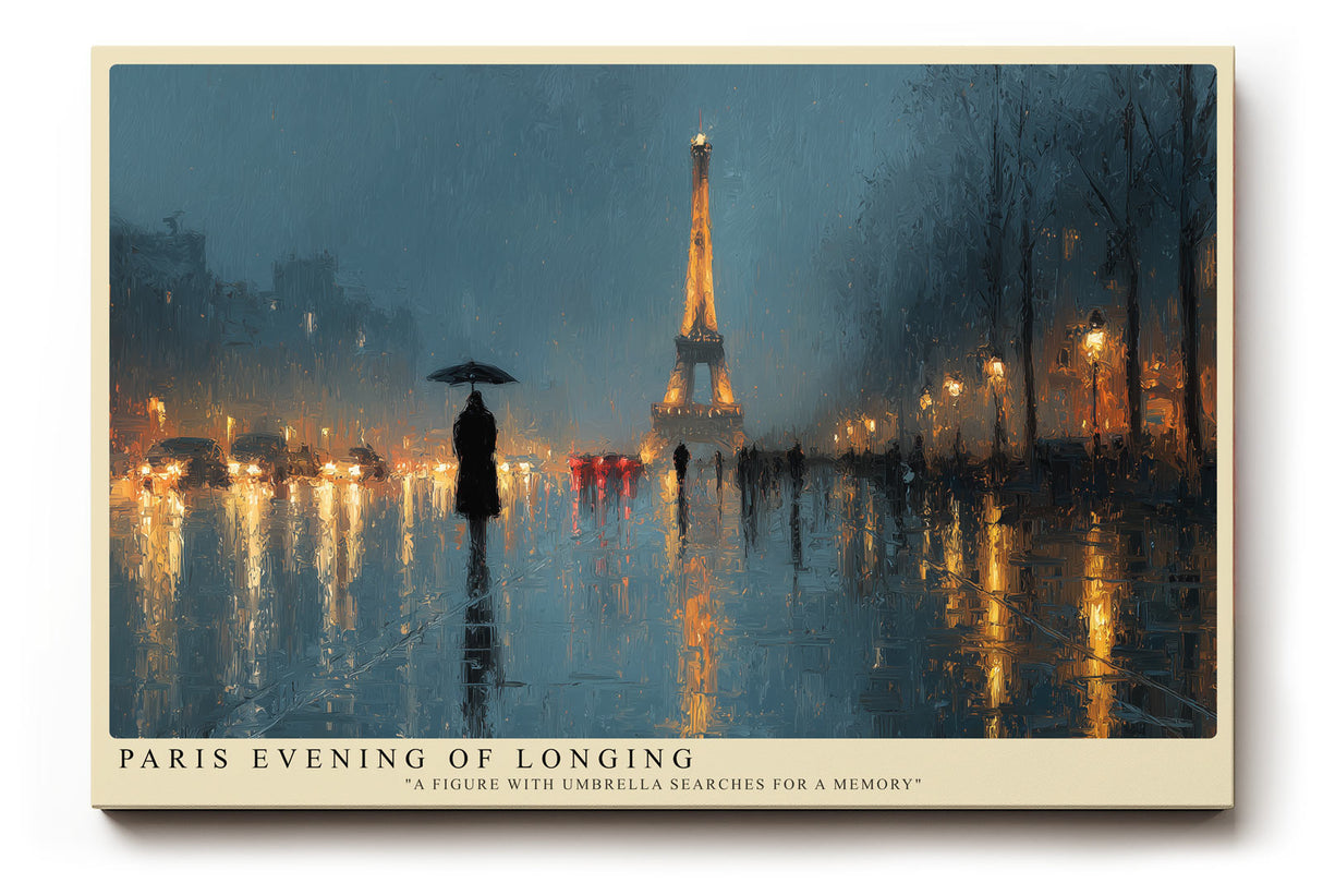 Paul Sinus Wandbild Paris Evening of Longing – Abend in Paris voller Sehnsucht