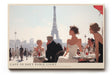 Paul Sinus Wandbild 120x80cm Pariser Cafe Szene mit Eiffelturm romantische Stadtillustration