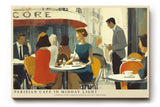 Paul Sinus Wandbild 120x80cm Pariser Café Szene moderne Stadt Kunst impressionistische Illustration Wanddekoration Wohnzimmer Esszimmer