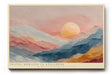 Paul Sinus Wandbild 120x80cm Pastel Horizon in Stillness moderne Landschaft mit Pastellbergen und Sonne Poster für Wohnzimmer Schlafzimmer Büro