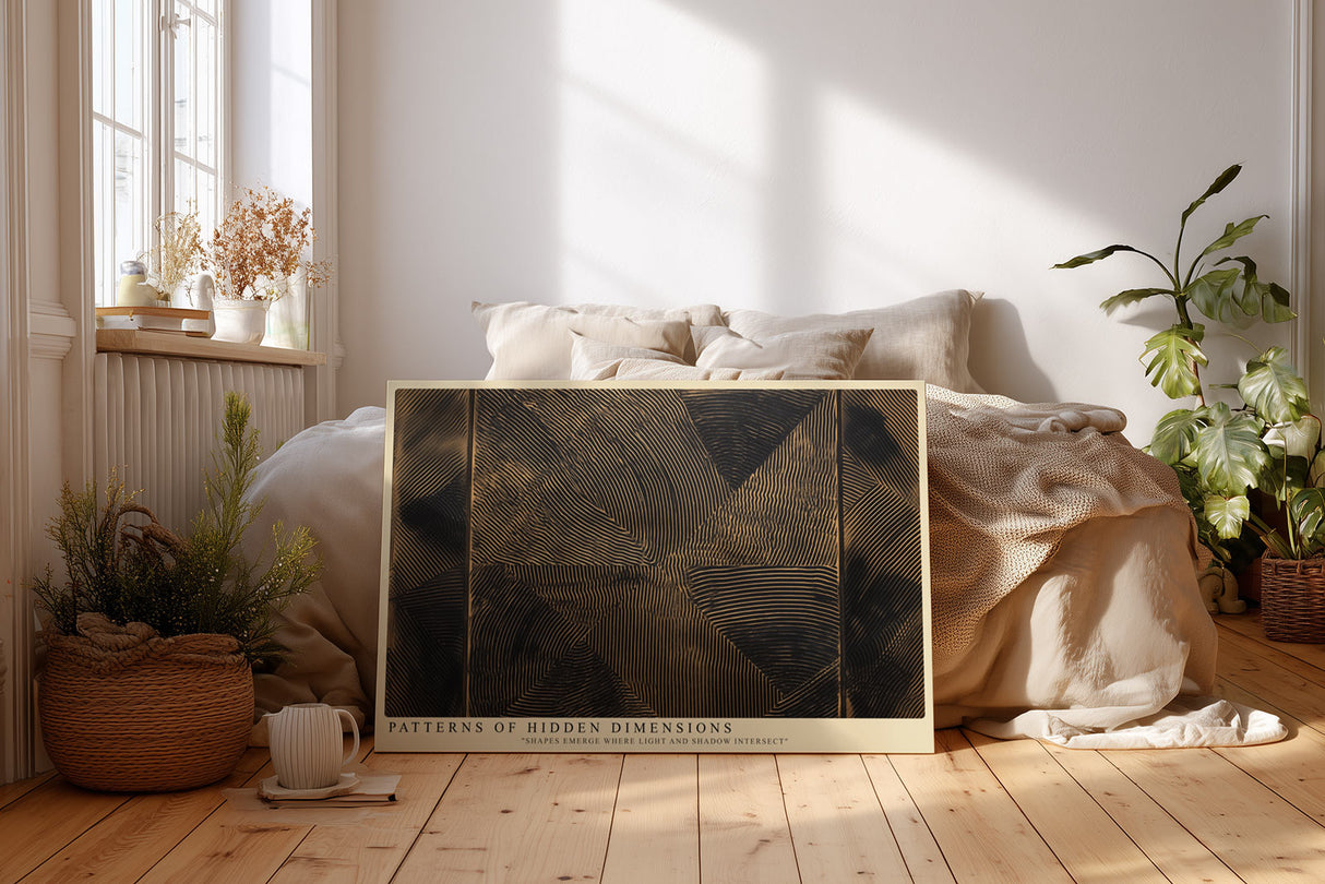 Paul Sinus Wandbild Patterns of Hidden Dimensions Abstract Geometry of Light and Shadow